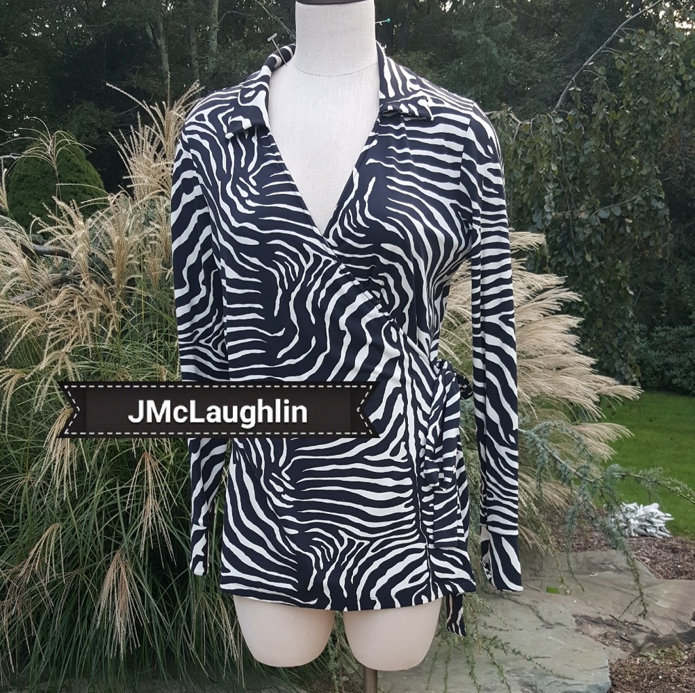 NWT JMcLaughlin Wilton Wrap Zebra Tunic